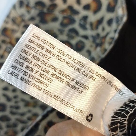 Knix Rose Stretch Animal Print Denim Jeans - Picture 6 of 7